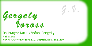 gergely voross business card
