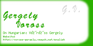 gergely voross business card